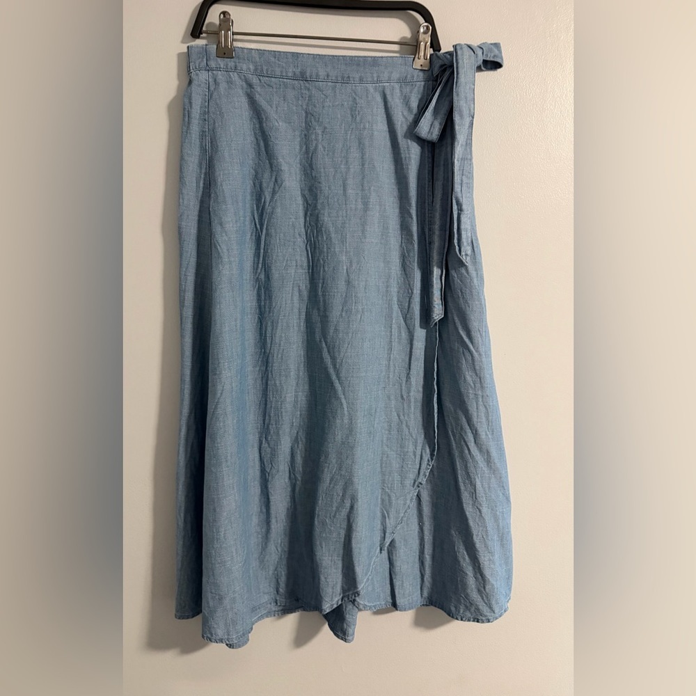 J. Crew Asymmetrical Light Blue Skirt - Picture 7 of 9